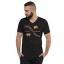tee - cotton v-neck-Saywear: Falling for Leaves Autumn Unisex V-Neck Tee-4-images on me