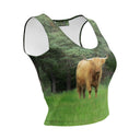top - crop-God's Creatures: Highland Cattle Crop Top-6-images on me