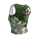 top - crop-Nature: Historic Scottish Highland Castle Garden Flowers Crop Top-3-images on me