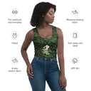 top - crop-Vibe: Historic Scottish Highland Castle Garden Hedge and Flowers Crop Top-3-images on me