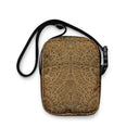 back Vaulted Glory crossbody convertible bag with a warm gold geometric pattern inspired by Gothic fan-vault architecture in London