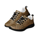 Men’s Vaulted Glory sneakers with a warm gold and brown geometric pattern inspired by Gothic fan-vault architecture in London
