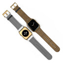 front back gold Vaulted Glory Apple Watch band with a warm gold geometric pattern inspired by Gothic fan-vault architecture in London
