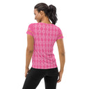Sports Talk: Wanna Play Tennis Rackets Athletic Tee for Women (white rackets)