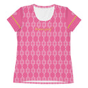 Sports Talk: Wanna Play Tennis Rackets Athletic Tee for Women (white rackets)