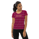 Sports Talk: Wanna Play Tennis Rackets Athletic Tee for Women (grey rackets)