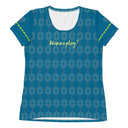 Sports Talk: Wanna Play Tennis Rackets Athletic Tee for Women (grey rackets)