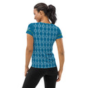 Sports Talk: Wanna Play Tennis Rackets Athletic Tee for Women (white rackets)