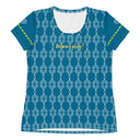 Sports Talk: Wanna Play Tennis Rackets Athletic Tee for Women (white rackets)