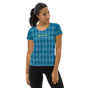 Sports Talk: Wanna Play Tennis Rackets Athletic Tee for Women (white rackets)