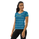 Sports Talk: Wanna Play Tennis Rackets Athletic Tee for Women (white rackets)