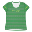 Sports Talk: Wanna Play Tennis Rackets Athletic Tee for Women (grey rackets)