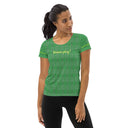 Sports Talk: Wanna Play Tennis Rackets Athletic Tee for Women (grey rackets)