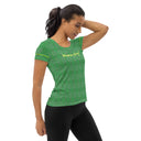 Sports Talk: Wanna Play Tennis Rackets Athletic Tee for Women (grey rackets)