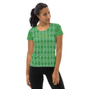 Sports Talk: Wanna Play Tennis Rackets Athletic Tee for Women (white rackets)