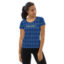 Sports Talk: Wanna Play Tennis Rackets Athletic Tee for Women (grey rackets)