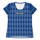 Sports Talk: Wanna Play Tennis Rackets Athletic Tee for Women (white rackets)
