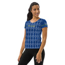 Sports Talk: Wanna Play Tennis Rackets Athletic Tee for Women (white rackets)