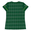 Sports Talk: Wanna Play Tennis Rackets Athletic Tee for Women (grey rackets)