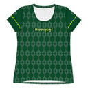 Sports Talk: Wanna Play Tennis Rackets Athletic Tee for Women (grey rackets)