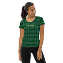 Sports Talk: Wanna Play Tennis Rackets Athletic Tee for Women (grey rackets)