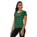 Sports Talk: Wanna Play Tennis Rackets Athletic Tee for Women (white rackets)