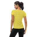 Sports Talk: Wanna Play Tennis Rackets Athletic Tee for Women (grey rackets)