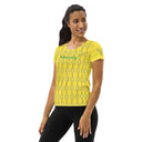 Sports Talk: Wanna Play Tennis Rackets Athletic Tee for Women (grey rackets)