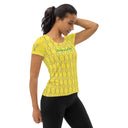Sports Talk: Wanna Play Tennis Rackets Athletic Tee for Women (grey rackets)