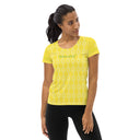Sports Talk: Wanna Play Tennis Rackets Athletic Tee for Women (white rackets)