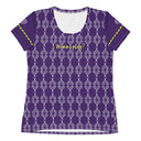 Sports Talk: Wanna Play Tennis Rackets Athletic Tee for Women (white rackets)