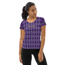 Sports Talk: Wanna Play Tennis Rackets Athletic Tee for Women (white rackets)