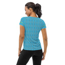 Sports Talk: Wanna Play Tennis Rackets Athletic Tee for Women (grey rackets)