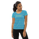 Sports Talk: Wanna Play Tennis Rackets Athletic Tee for Women (grey rackets)