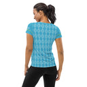 Sports Talk: Wanna Play Tennis Rackets Athletic Tee for Women (white rackets)