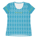 Sports Talk: Wanna Play Tennis Rackets Athletic Tee for Women (white rackets)