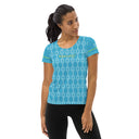 Sports Talk: Wanna Play Tennis Rackets Athletic Tee for Women (white rackets)