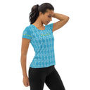 Sports Talk: Wanna Play Tennis Rackets Athletic Tee for Women (white rackets)