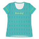 Sports Talk: Wanna Play Tennis Rackets Athletic Tee for Women (grey rackets)
