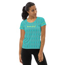 Sports Talk: Wanna Play Tennis Rackets Athletic Tee for Women (grey rackets)