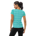 Sports Talk: Wanna Play Tennis Rackets Athletic Tee for Women (white rackets)
