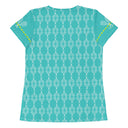 Sports Talk: Wanna Play Tennis Rackets Athletic Tee for Women (white rackets)