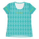 Sports Talk: Wanna Play Tennis Rackets Athletic Tee for Women (white rackets)
