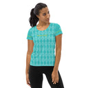 Sports Talk: Wanna Play Tennis Rackets Athletic Tee for Women (white rackets)