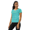 Sports Talk: Wanna Play Tennis Rackets Athletic Tee for Women (white rackets)