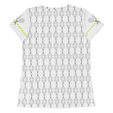 Sports Talk: Wanna Play Tennis Rackets Athletic Tee for Women (grey rackets)