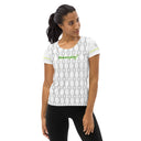 Sports Talk: Wanna Play Tennis Rackets Athletic Tee for Women (grey rackets)