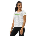 Sports Talk: Wanna Play Tennis Rackets Athletic Tee for Women (grey rackets)