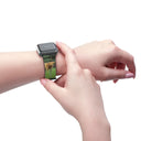 watch band-God's Creatures: Highland Cattle Apple Watch Band-3-images on me