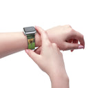 watch band-God's Creatures: Highland Cattle Apple Watch Band-6-images on me